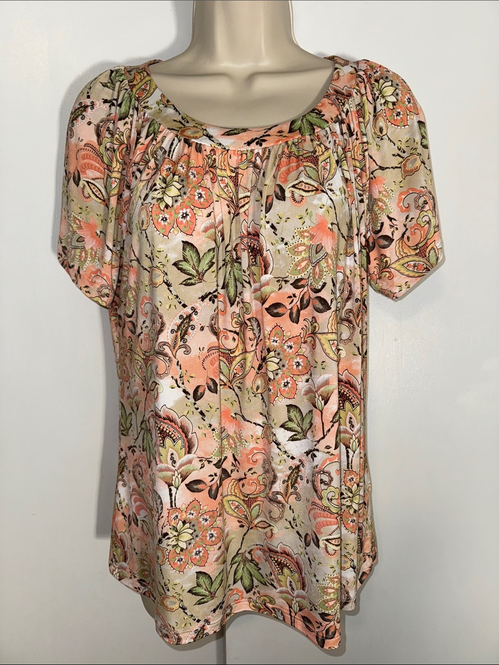 Southern Lady Boho Blouse Top Women’s Small S Floral Paisley
